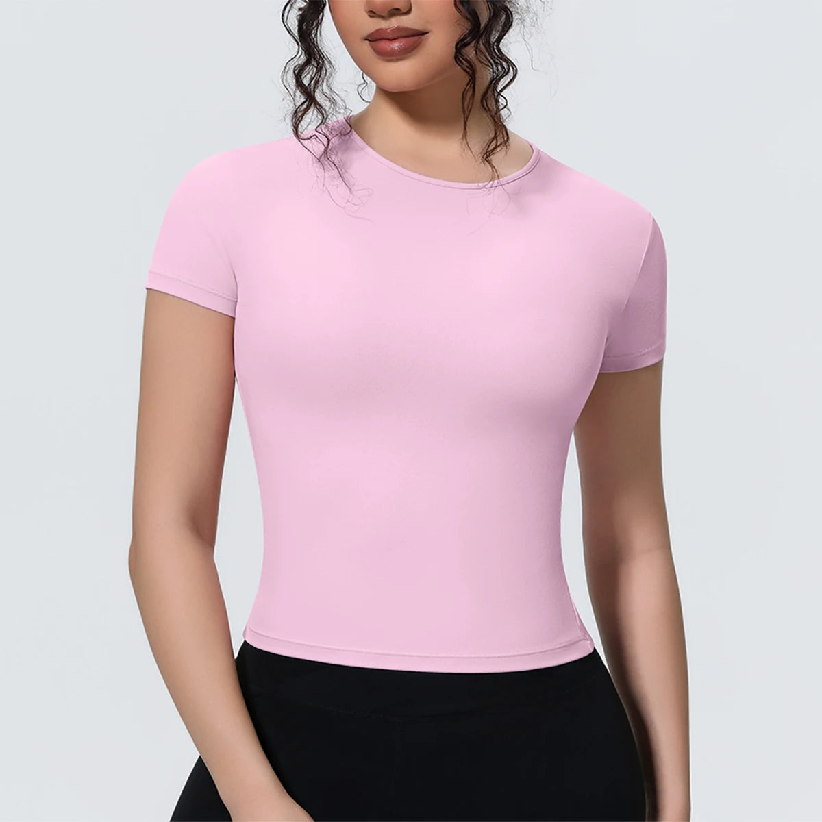 Breathable Solid Color Gym Running Shirts