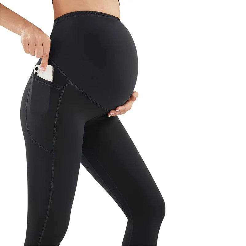 Maternity Clothes Pants With Belt Embroidery