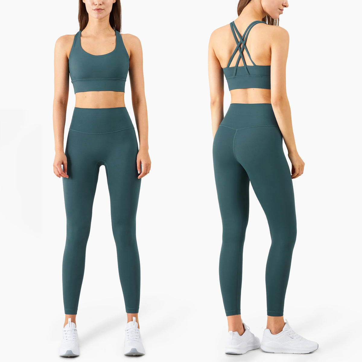 Yoga Set Leggings And Tops