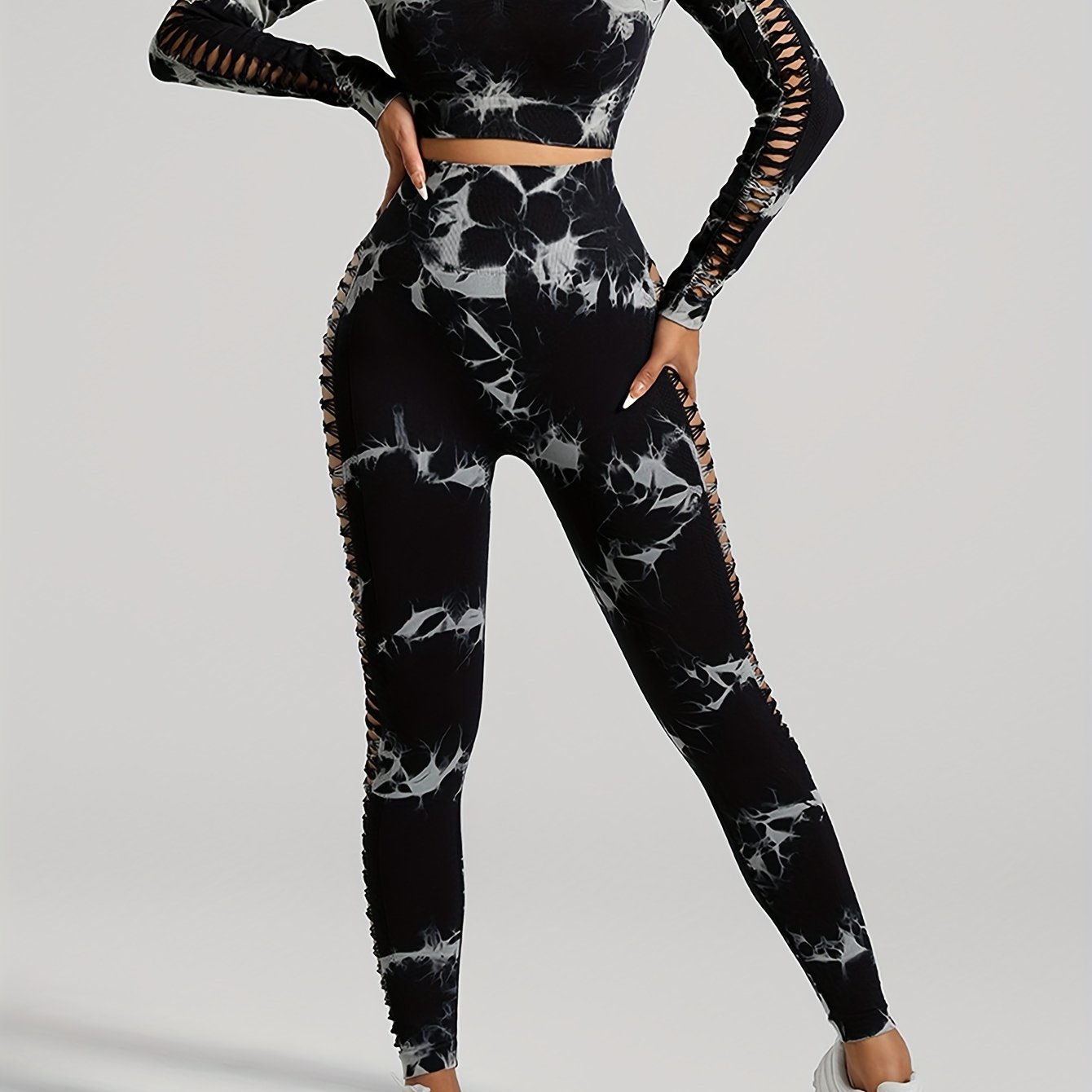 Women's Yoga Sports Workout Trousers Stretch Hollow Out Leggings