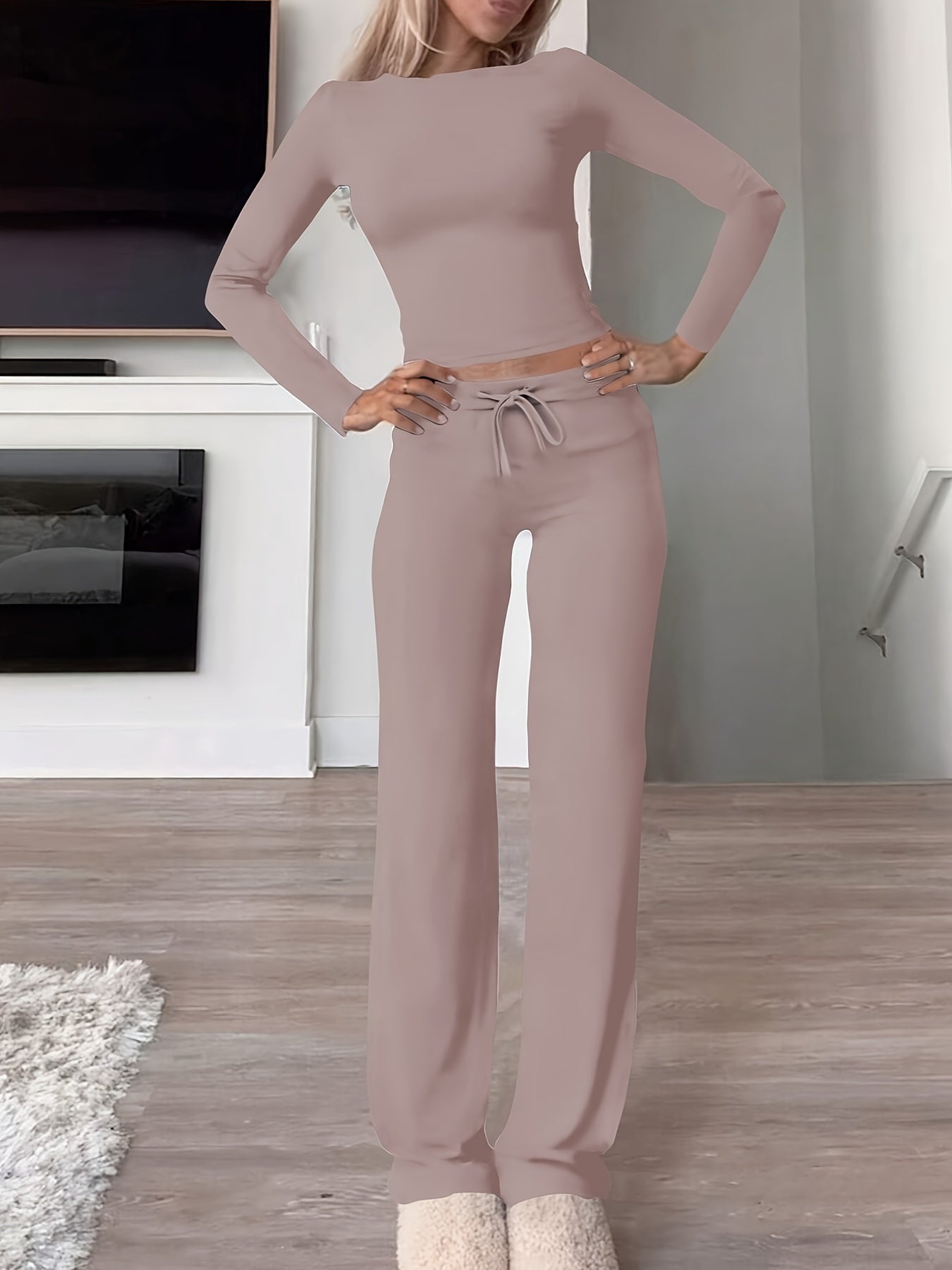 Kardashian-Style-Long-Sleeve-Loungewear-Set