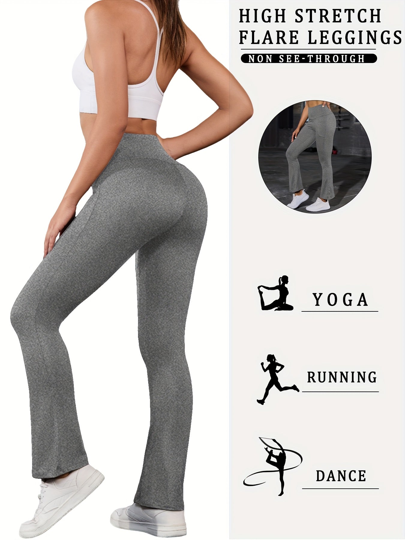 Women's High Waisted Tummy Control Flare