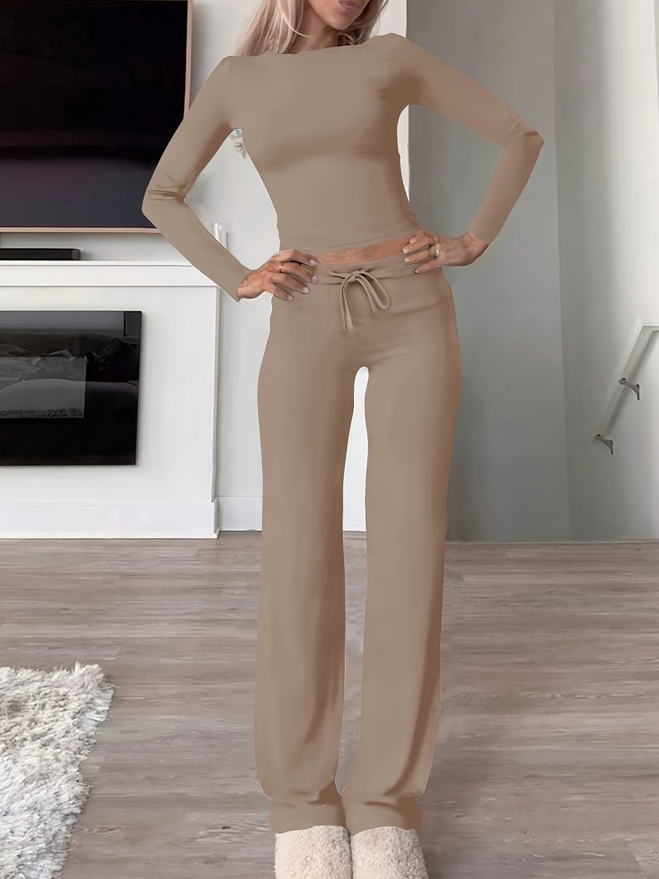Kardashian-Style-Long-Sleeve-Loungewear-Set
