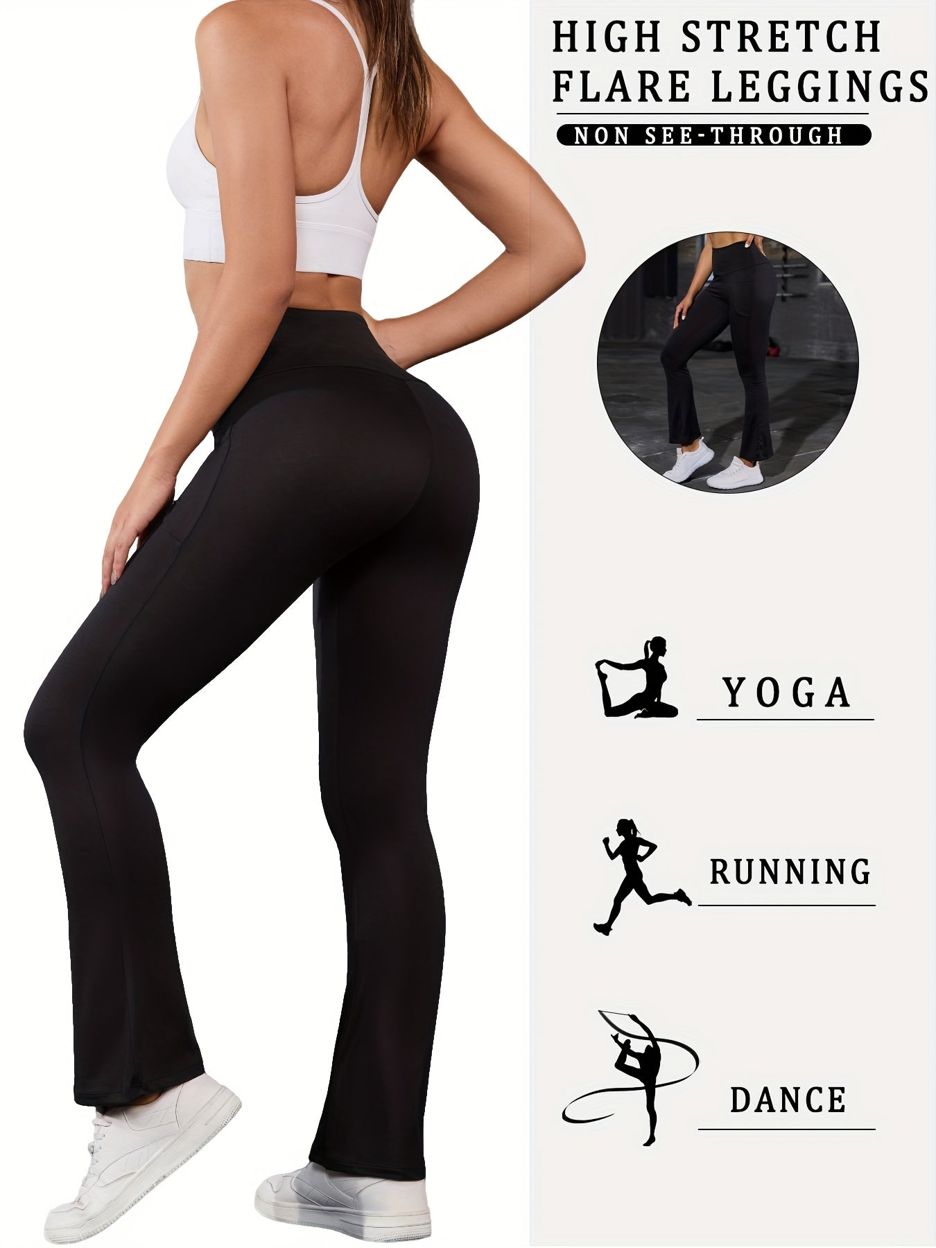 Women's High Waisted Tummy Control Flare