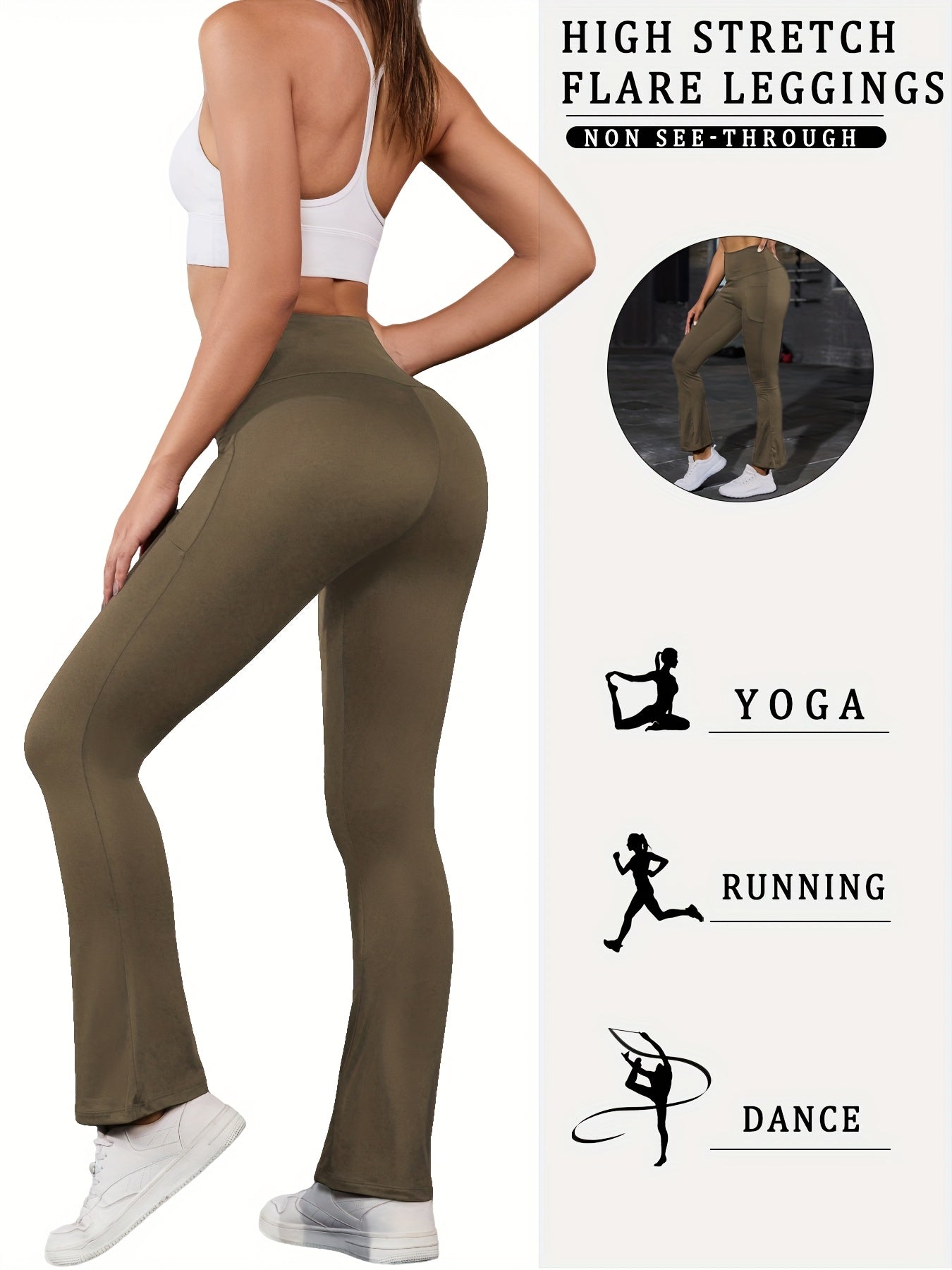 Women's High Waisted Tummy Control Flare