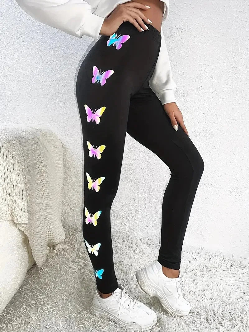 Butterfly print leggings