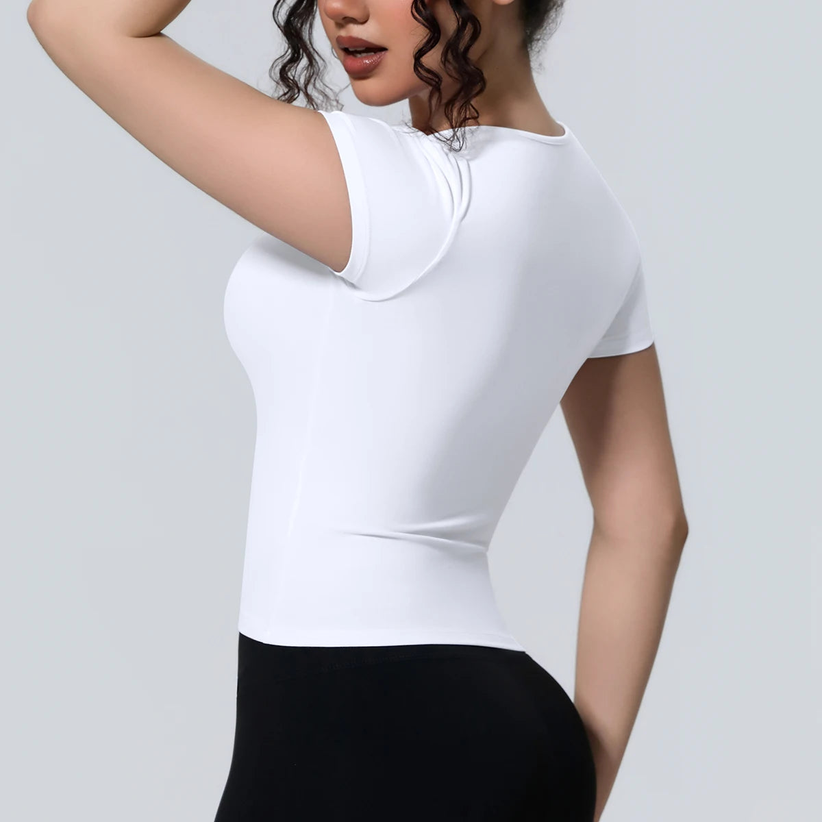 Breathable Solid Color Gym Running Shirts