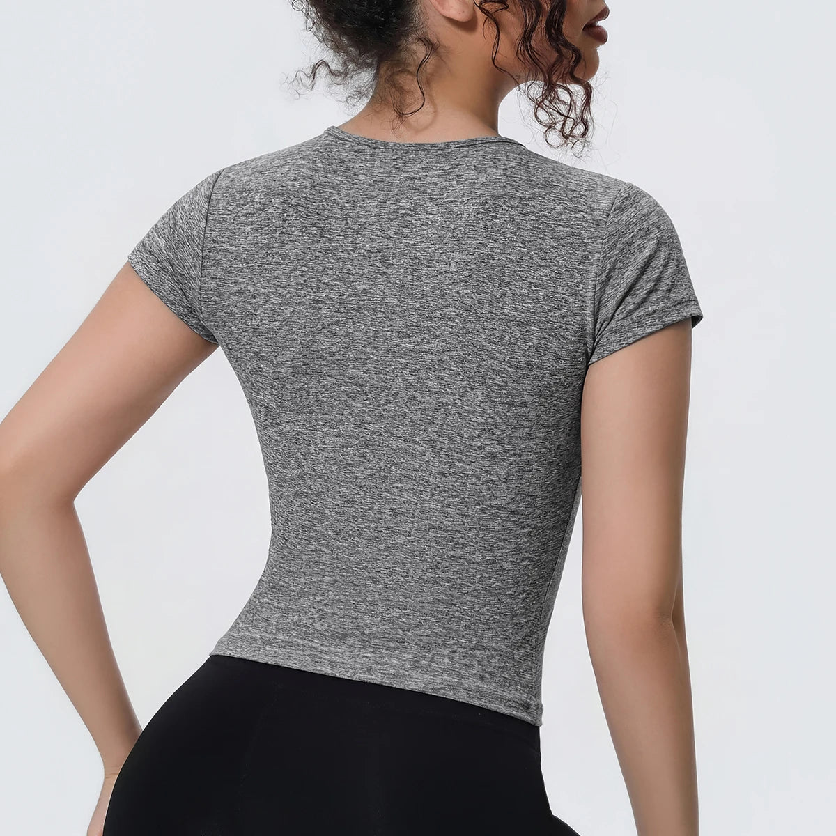 Breathable Solid Color Gym Running Shirts
