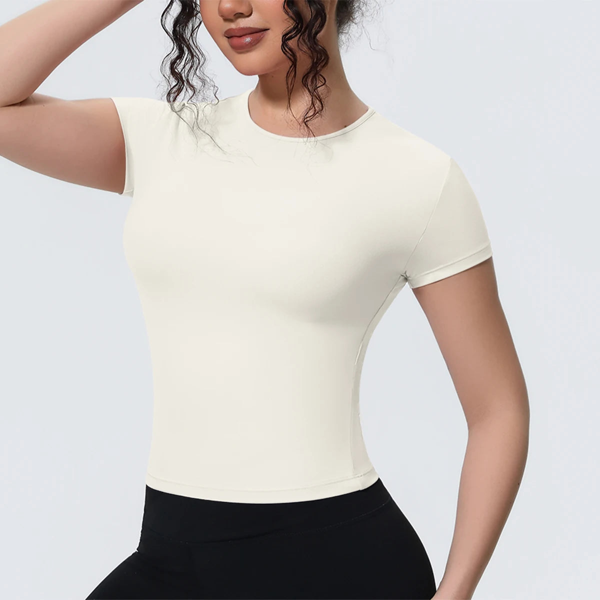 Breathable Solid Color Gym Running Shirts