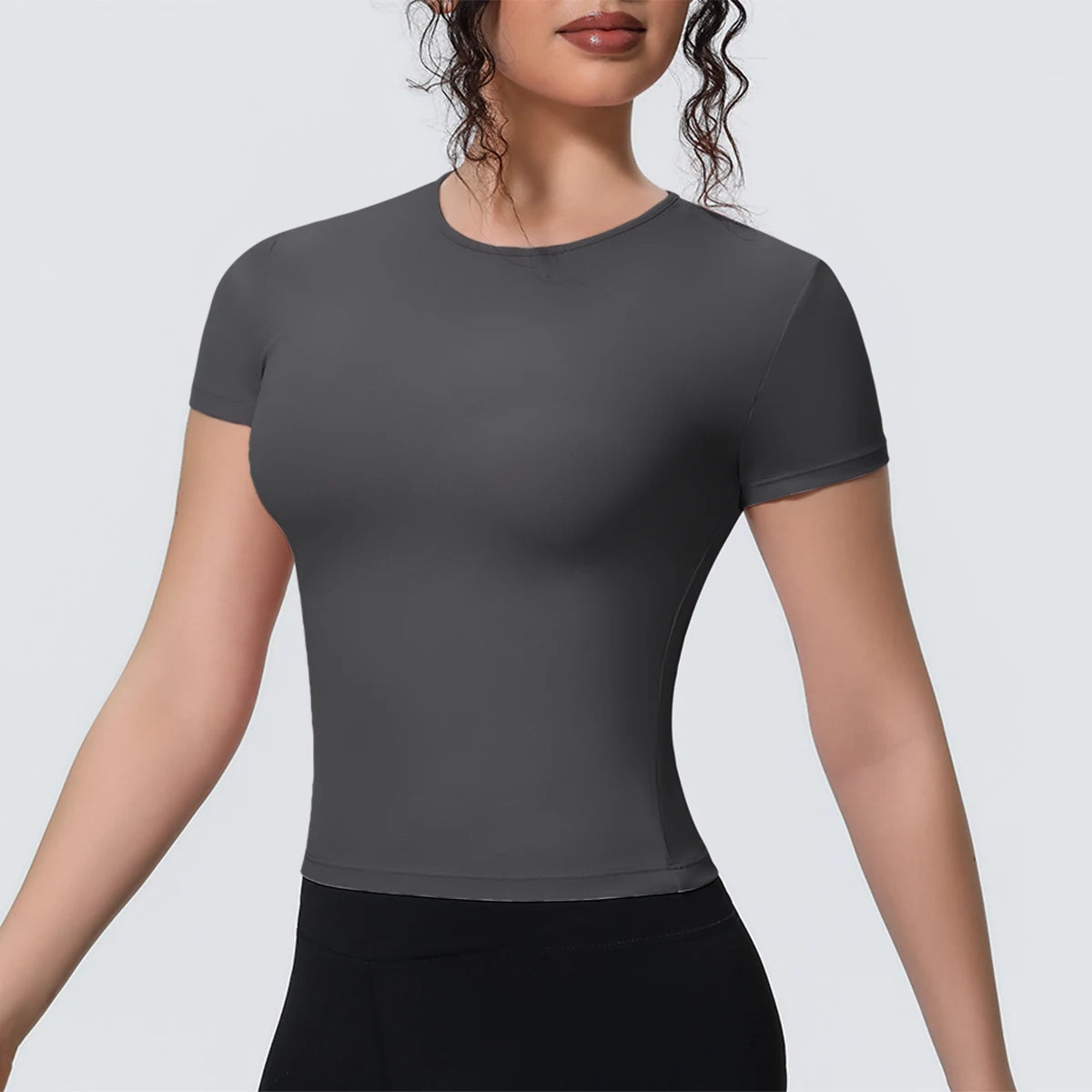 Breathable Solid Color Gym Running Shirts