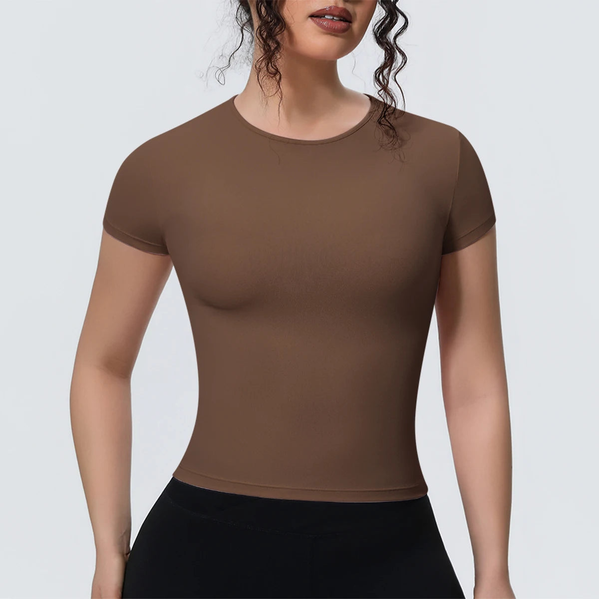 Breathable Solid Color Gym Running Shirts