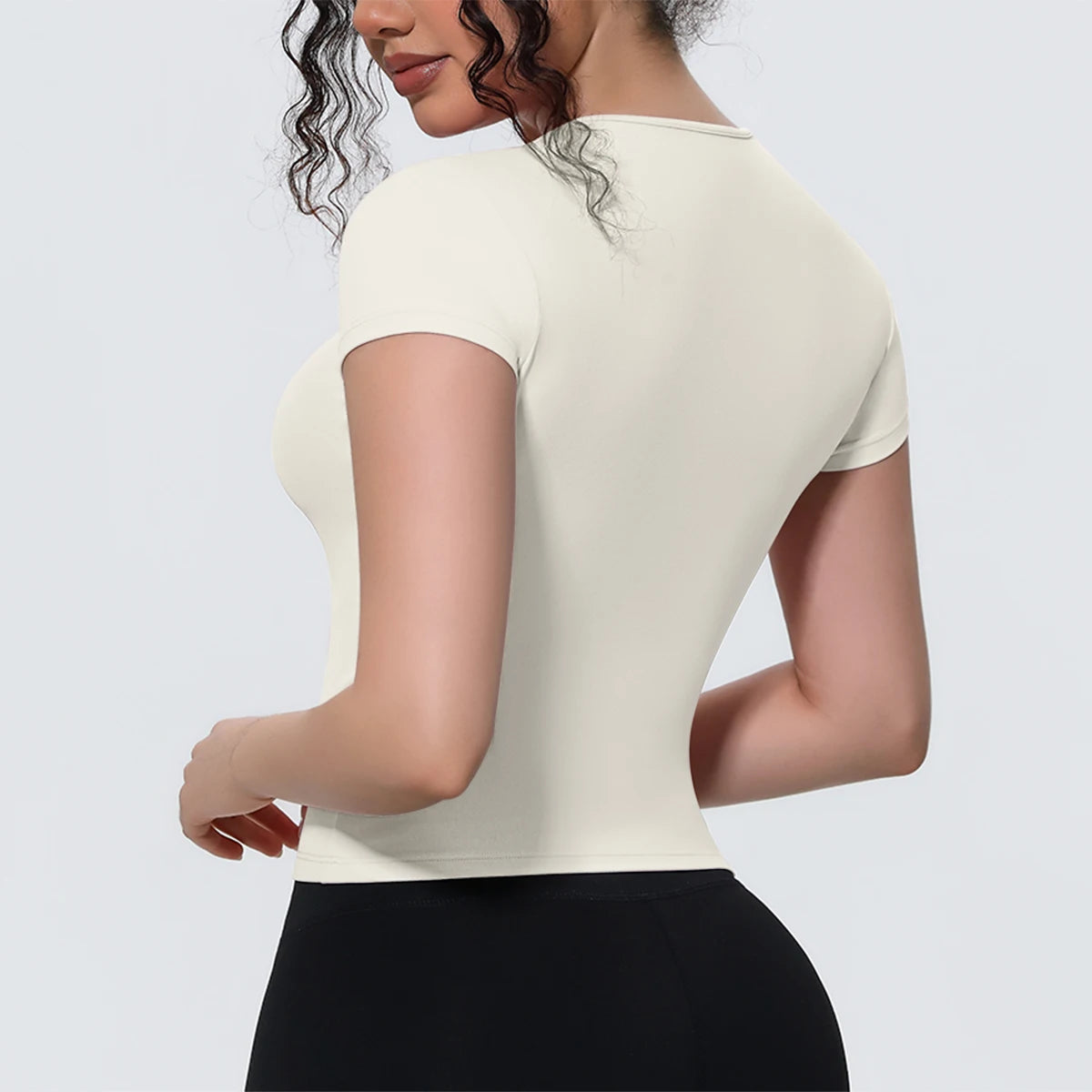 Breathable Solid Color Gym Running Shirts
