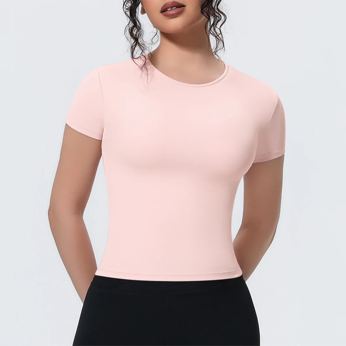 Breathable Solid Color Gym Running Shirts