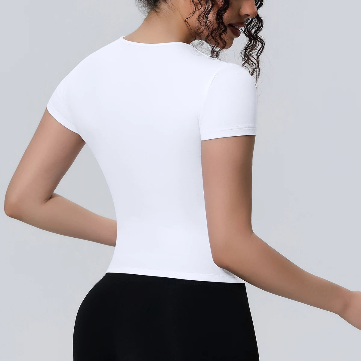 Breathable Solid Color Gym Running Shirts