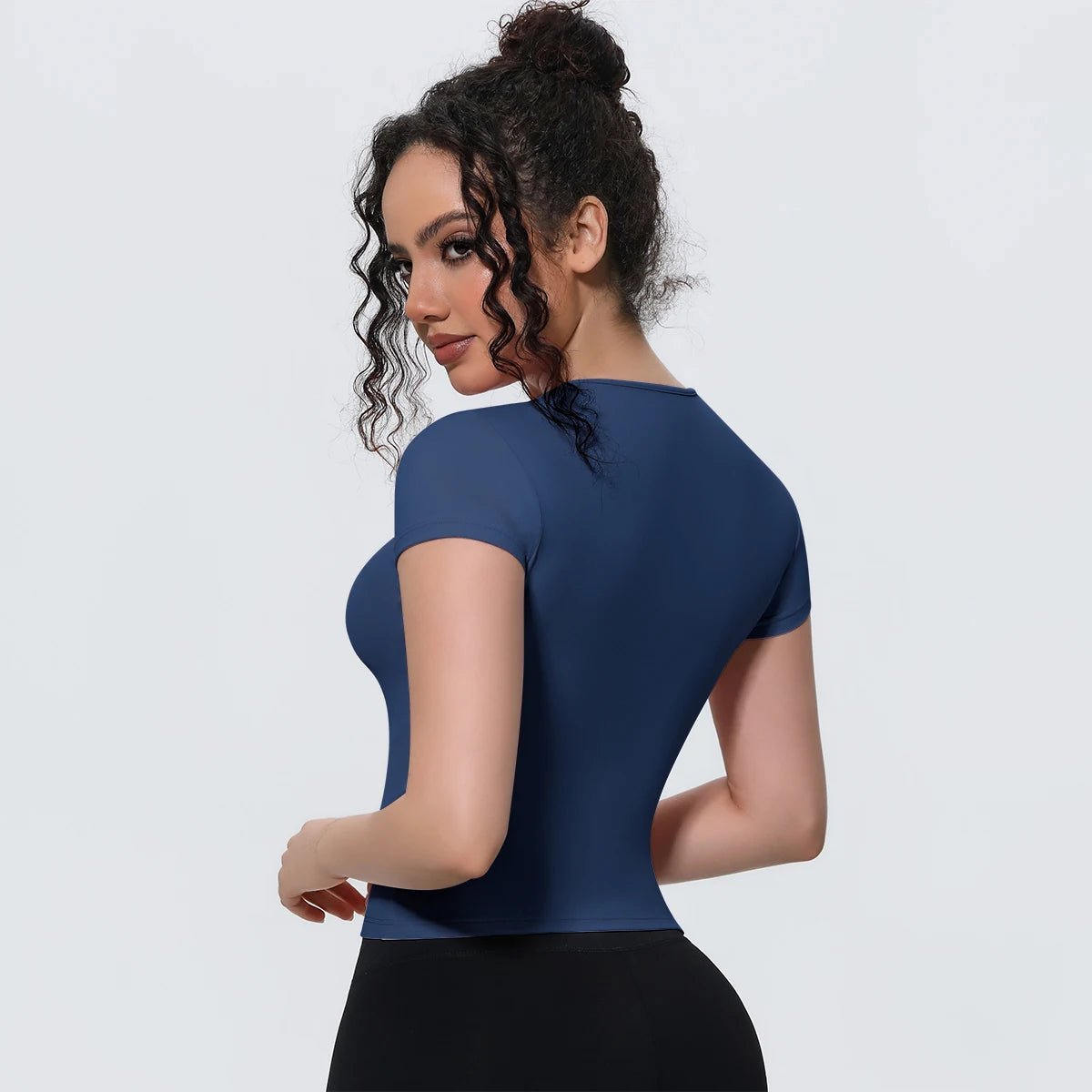 Breathable Solid Color Gym Running Shirts