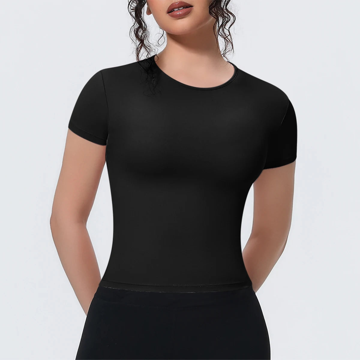 Breathable Solid Color Gym Running Shirts