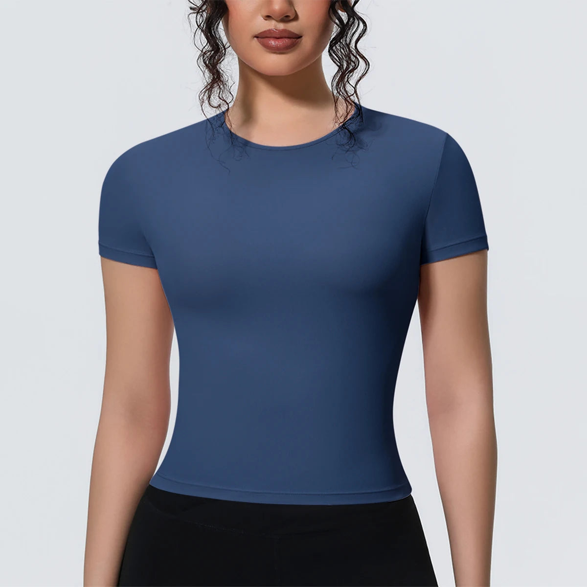 Breathable Solid Color Gym Running Shirts