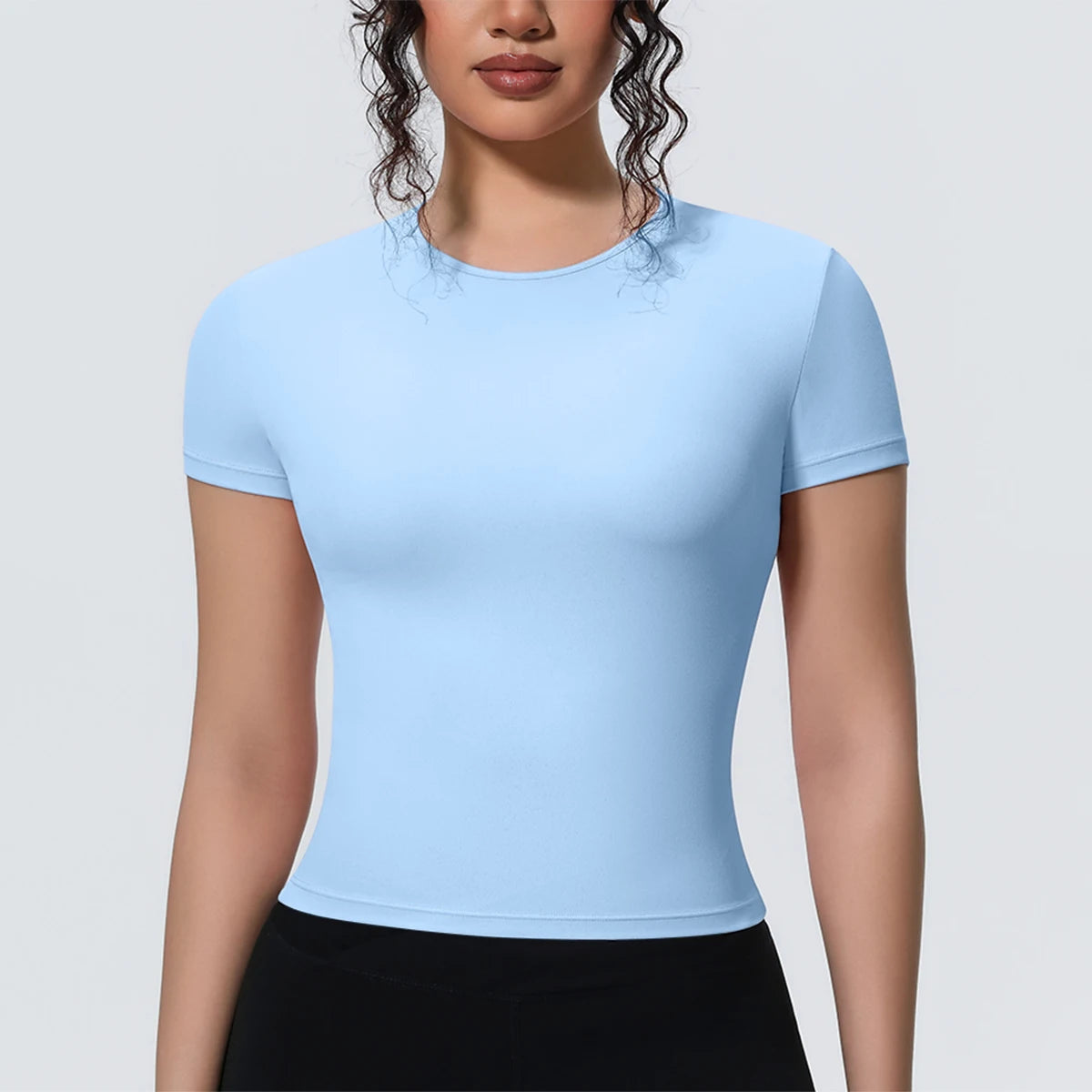 Breathable Solid Color Gym Running Shirts