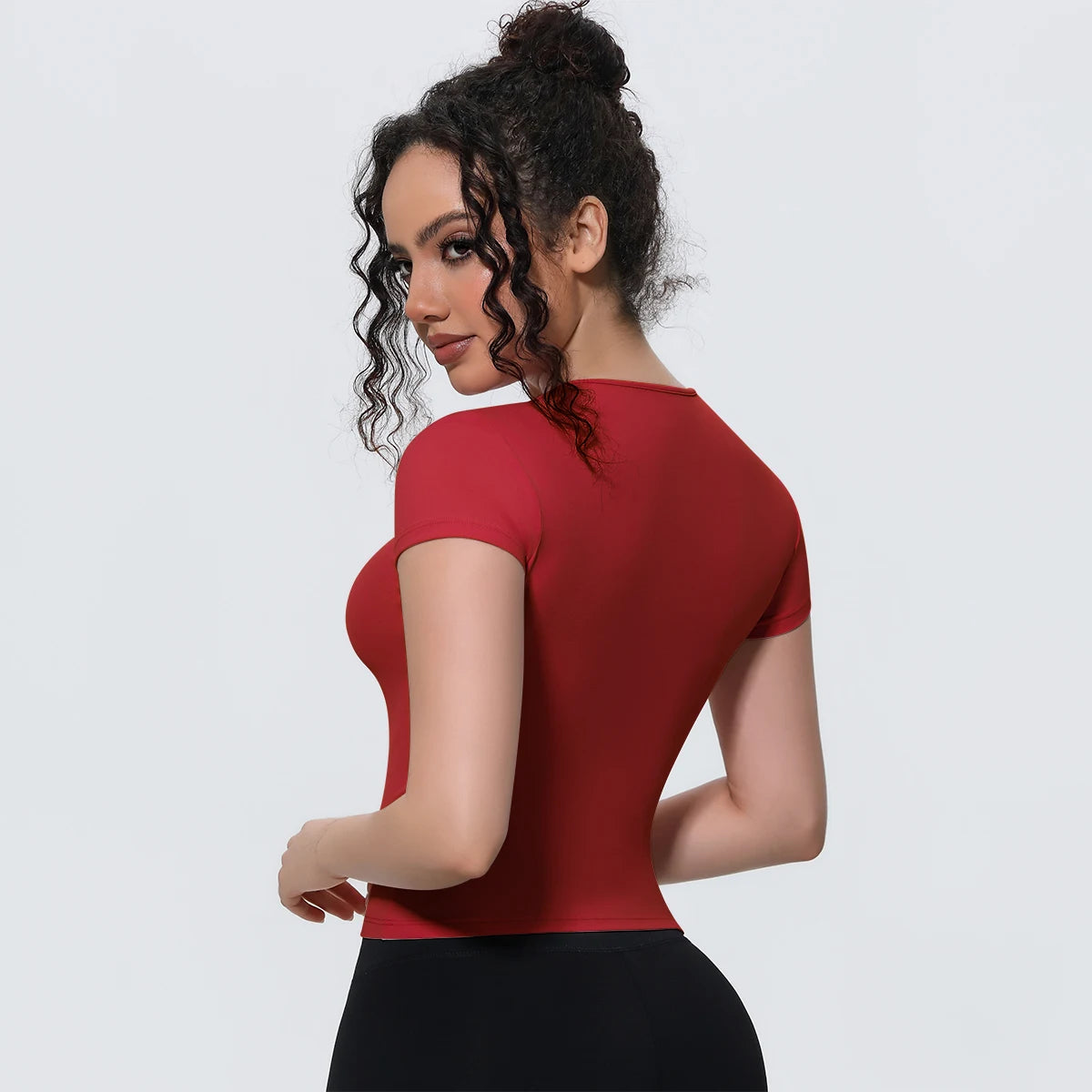 Breathable Solid Color Gym Running Shirts