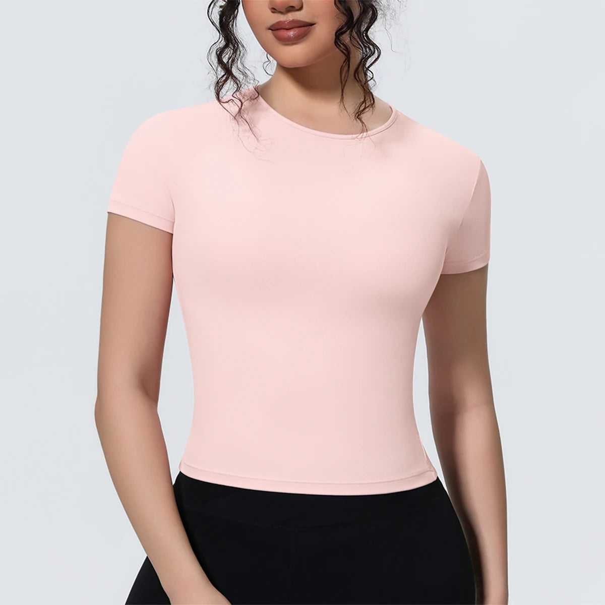 Breathable Solid Color Gym Running Shirts