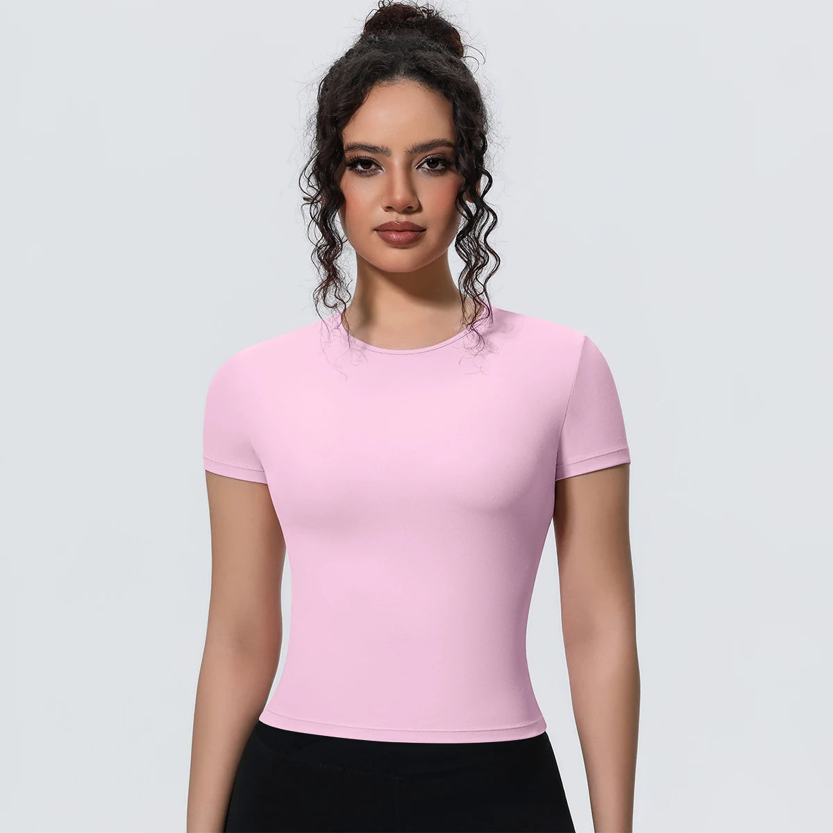 Breathable Solid Color Gym Running Shirts
