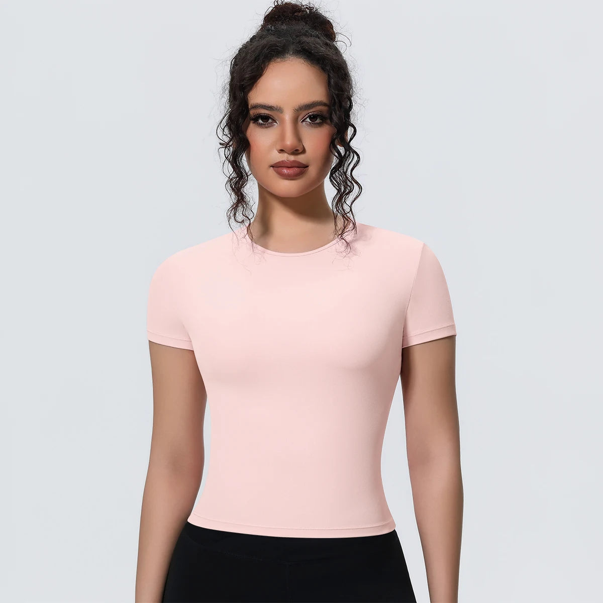Breathable Solid Color Gym Running Shirts