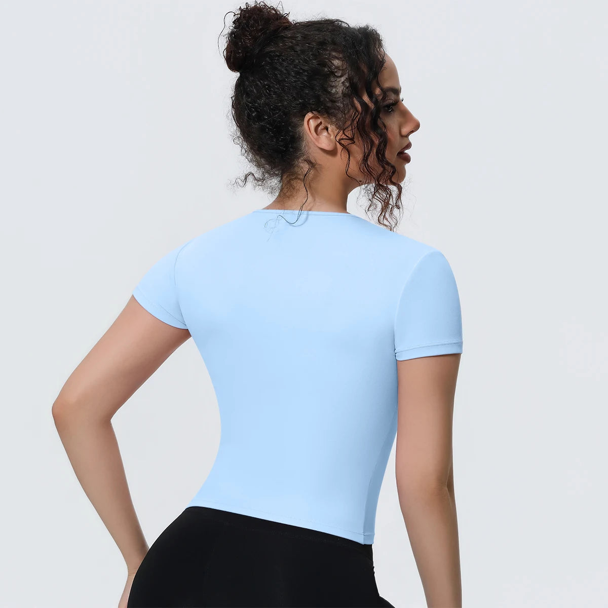 Breathable Solid Color Gym Running Shirts