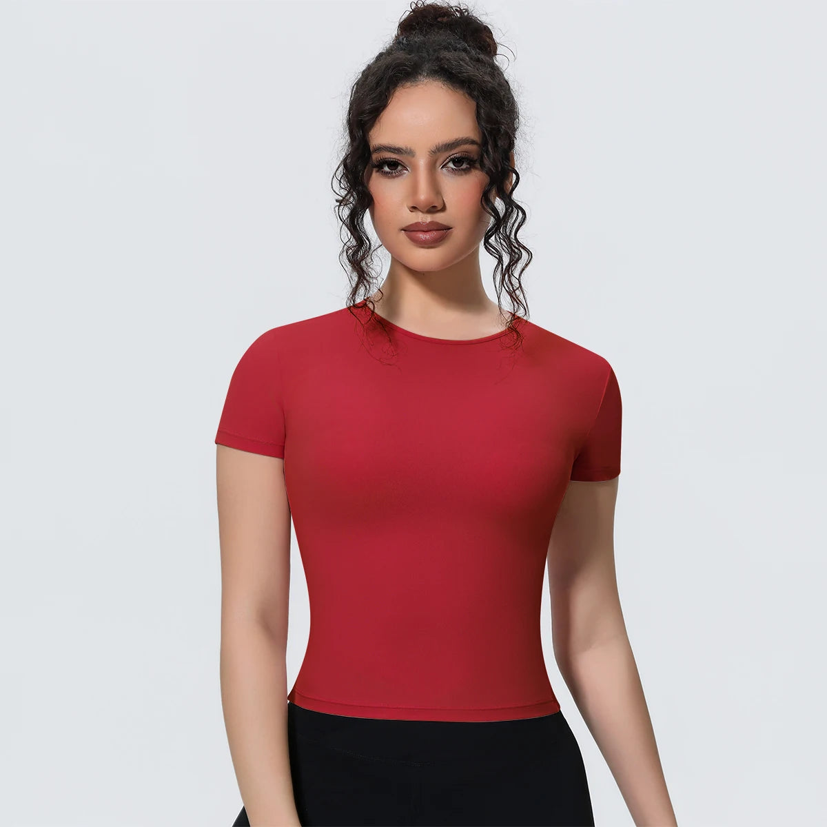 Breathable Solid Color Gym Running Shirts