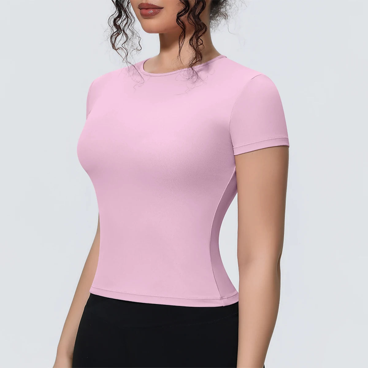 Breathable Solid Color Gym Running Shirts