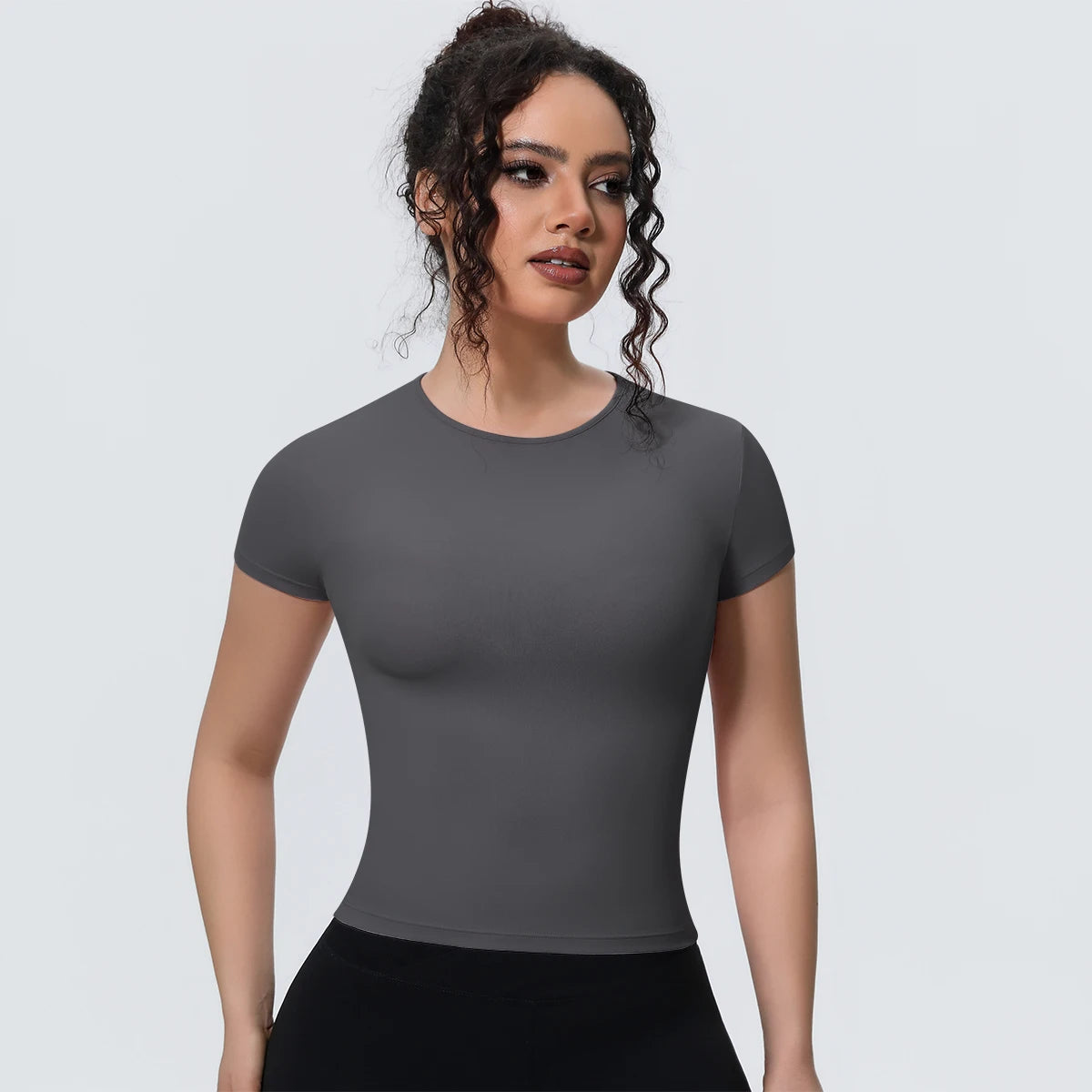 Breathable Solid Color Gym Running Shirts