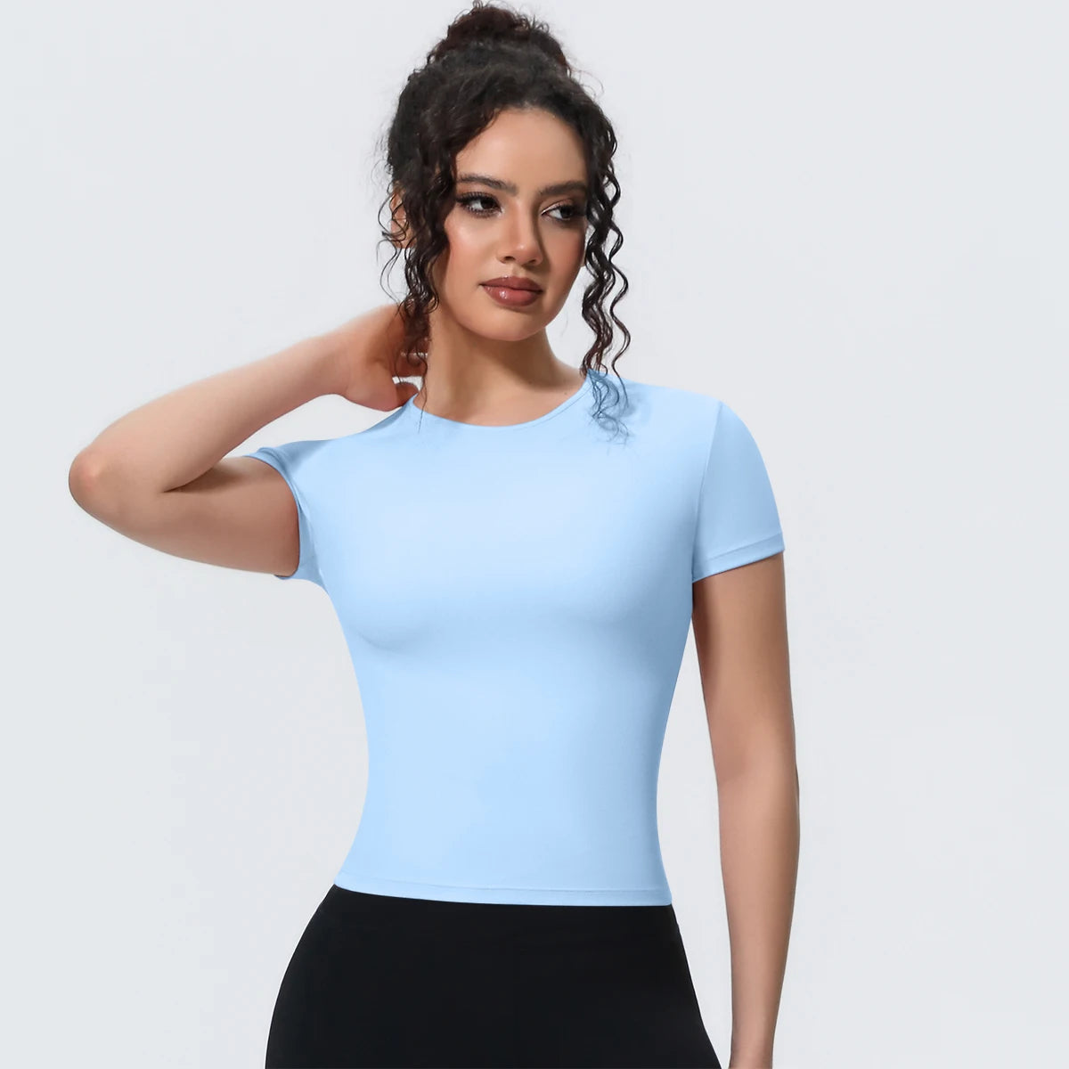 Breathable Solid Color Gym Running Shirts