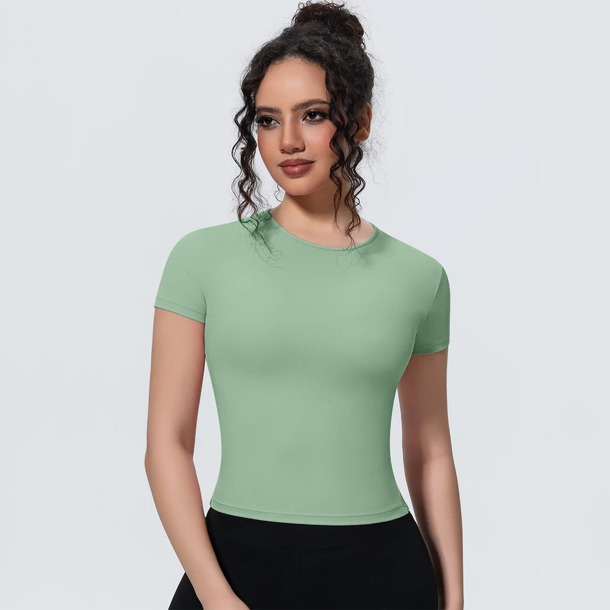 Breathable Solid Color Gym Running Shirts