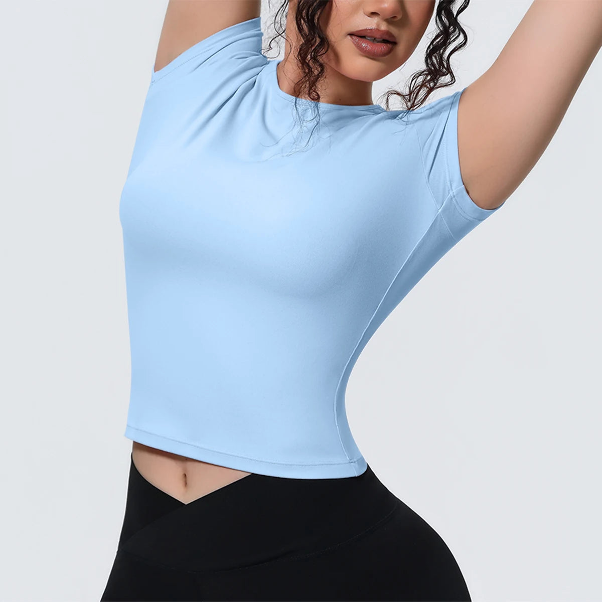 Breathable Solid Color Gym Running Shirts
