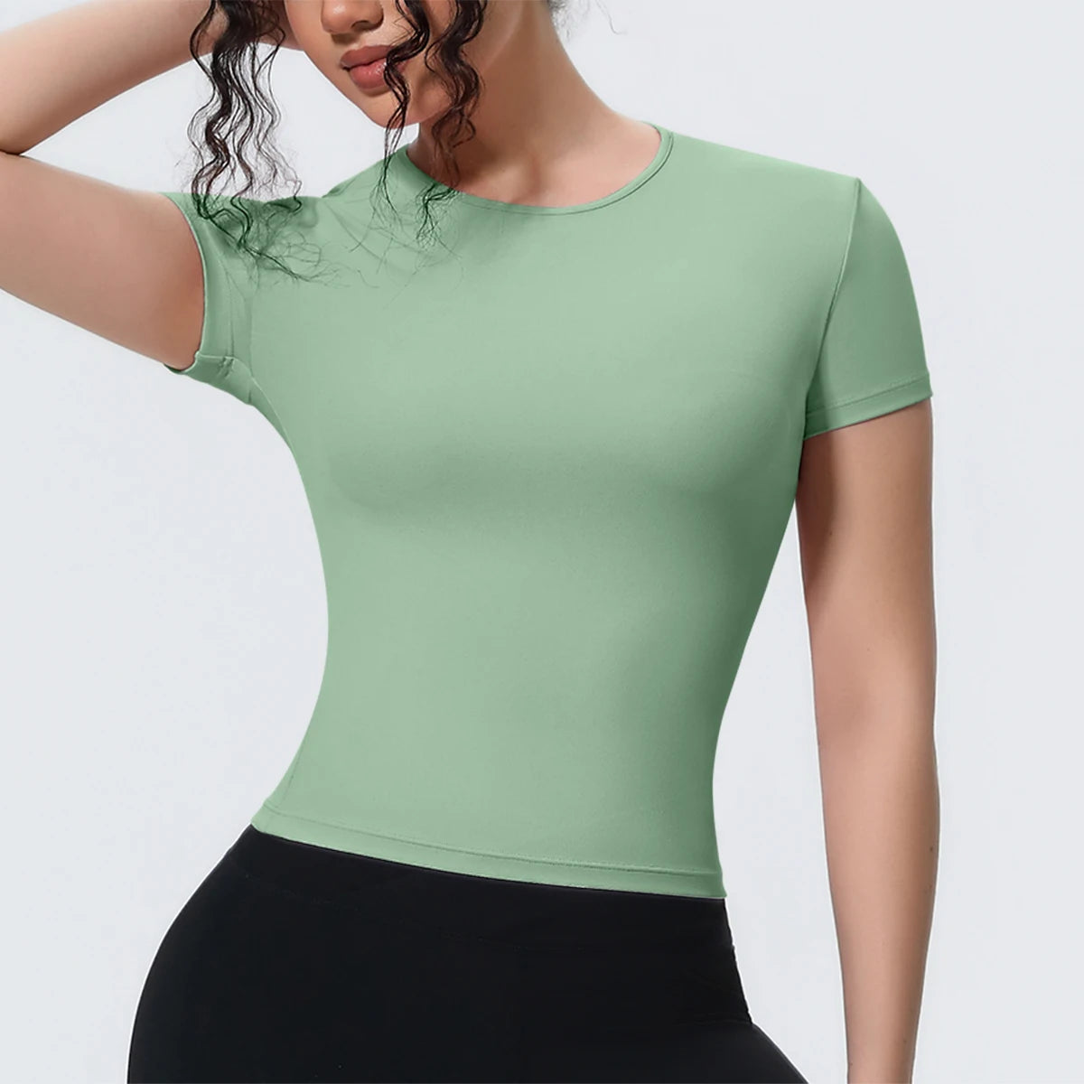 Breathable Solid Color Gym Running Shirts