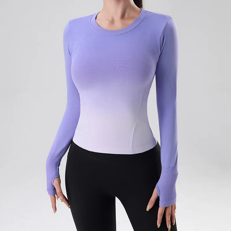 Women's Long Sleeve Top Yoga Shirts Running T-Shirt