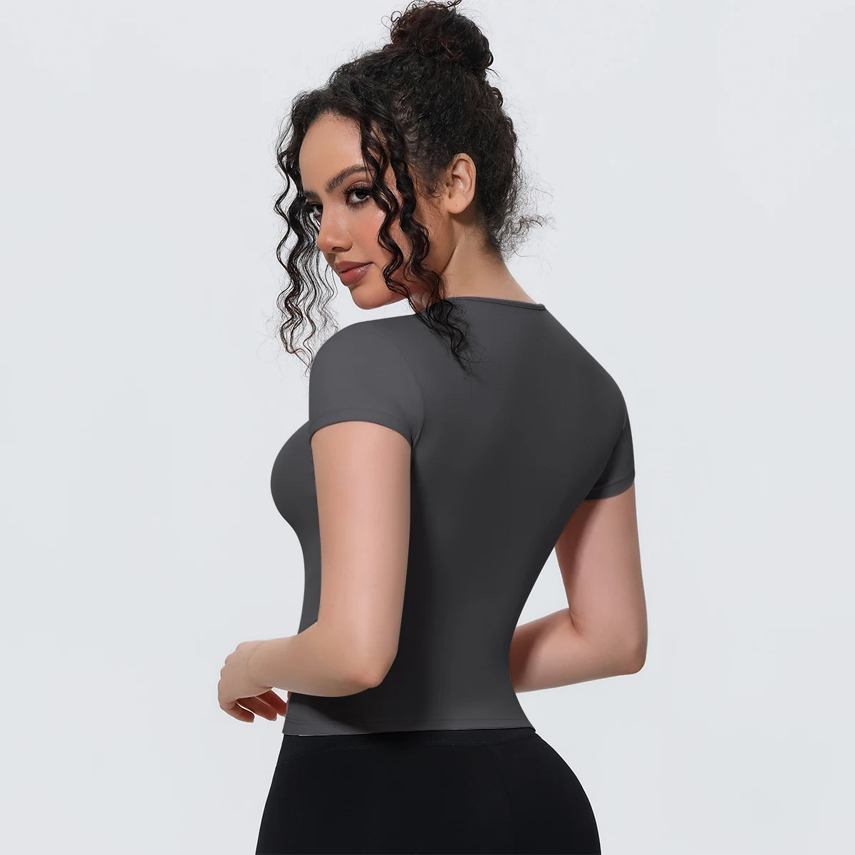 Breathable Solid Color Gym Running Shirts