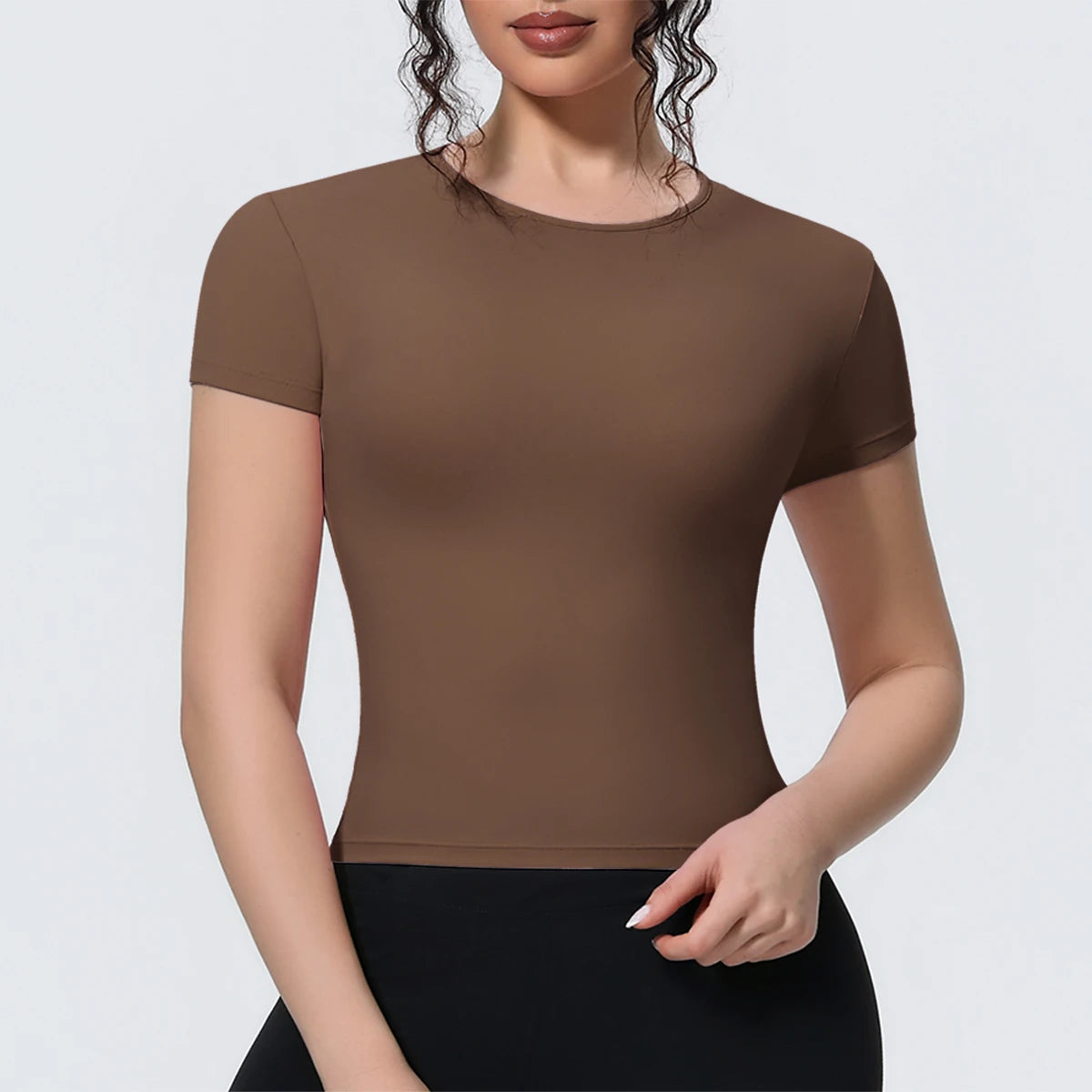 Breathable Solid Color Gym Running Shirts