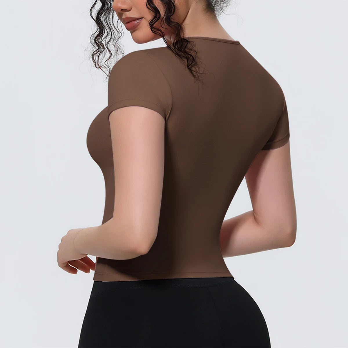 Breathable Solid Color Gym Running Shirts