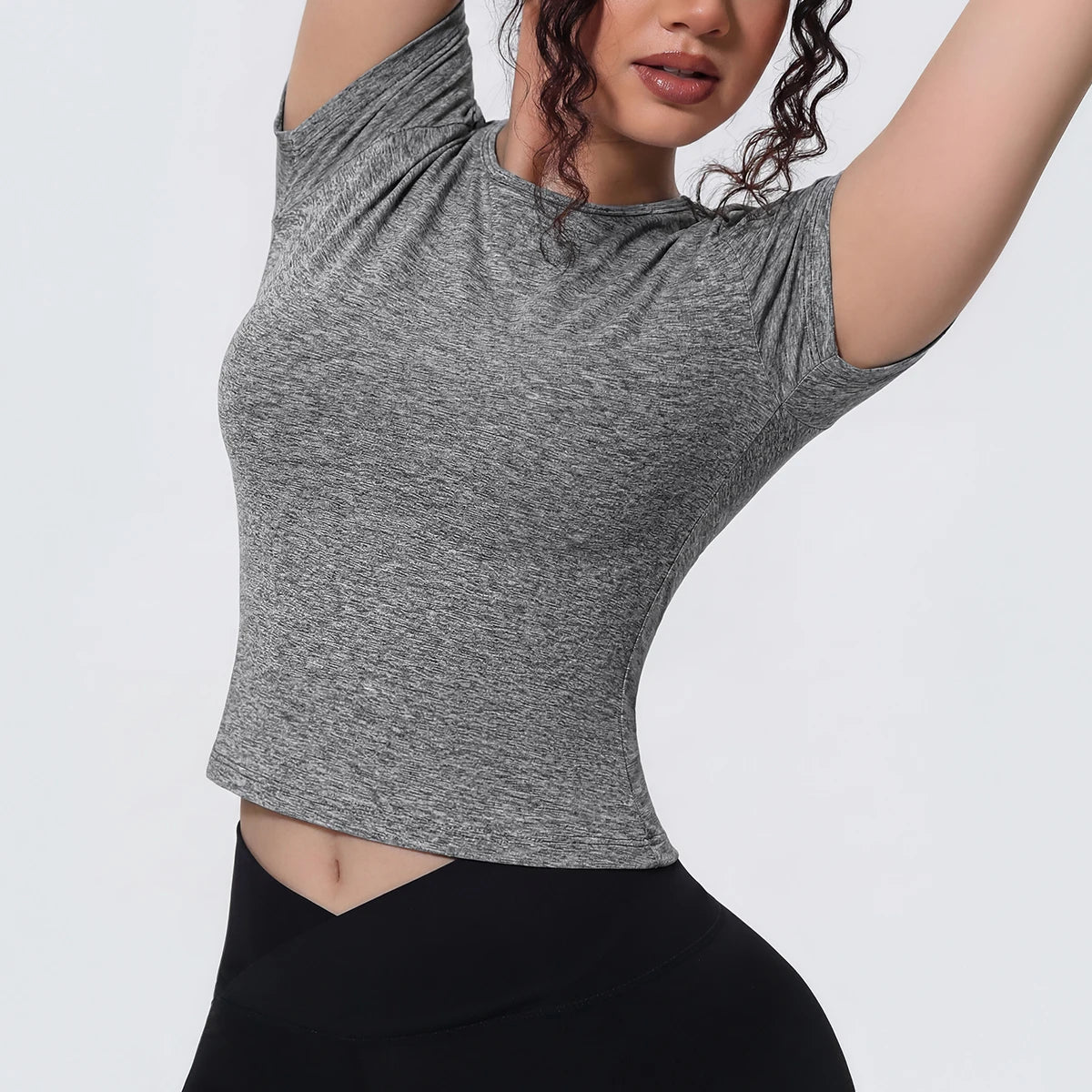 Breathable Solid Color Gym Running Shirts