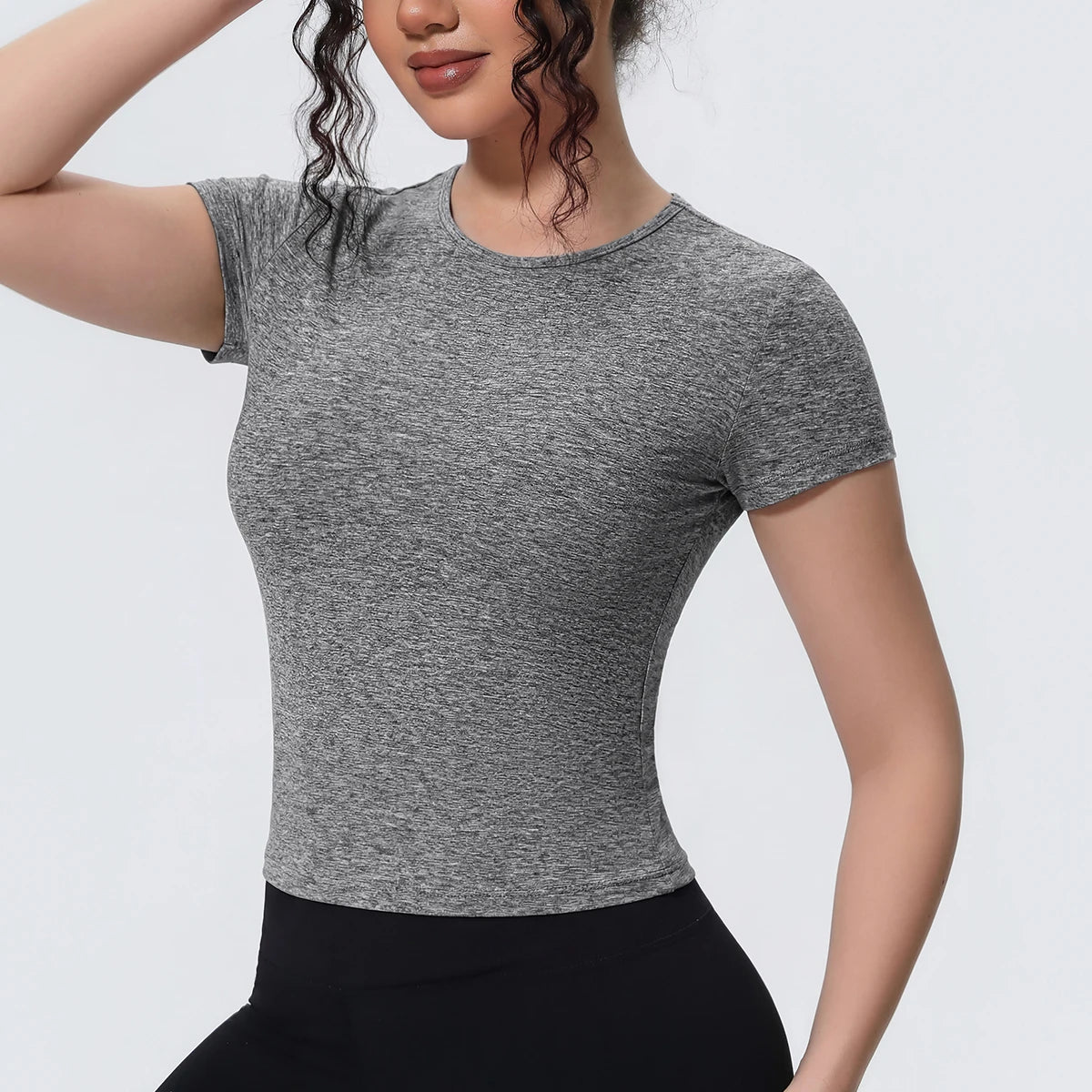 Breathable Solid Color Gym Running Shirts