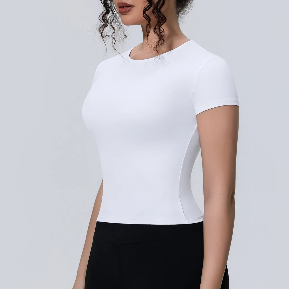 Breathable Solid Color Gym Running Shirts