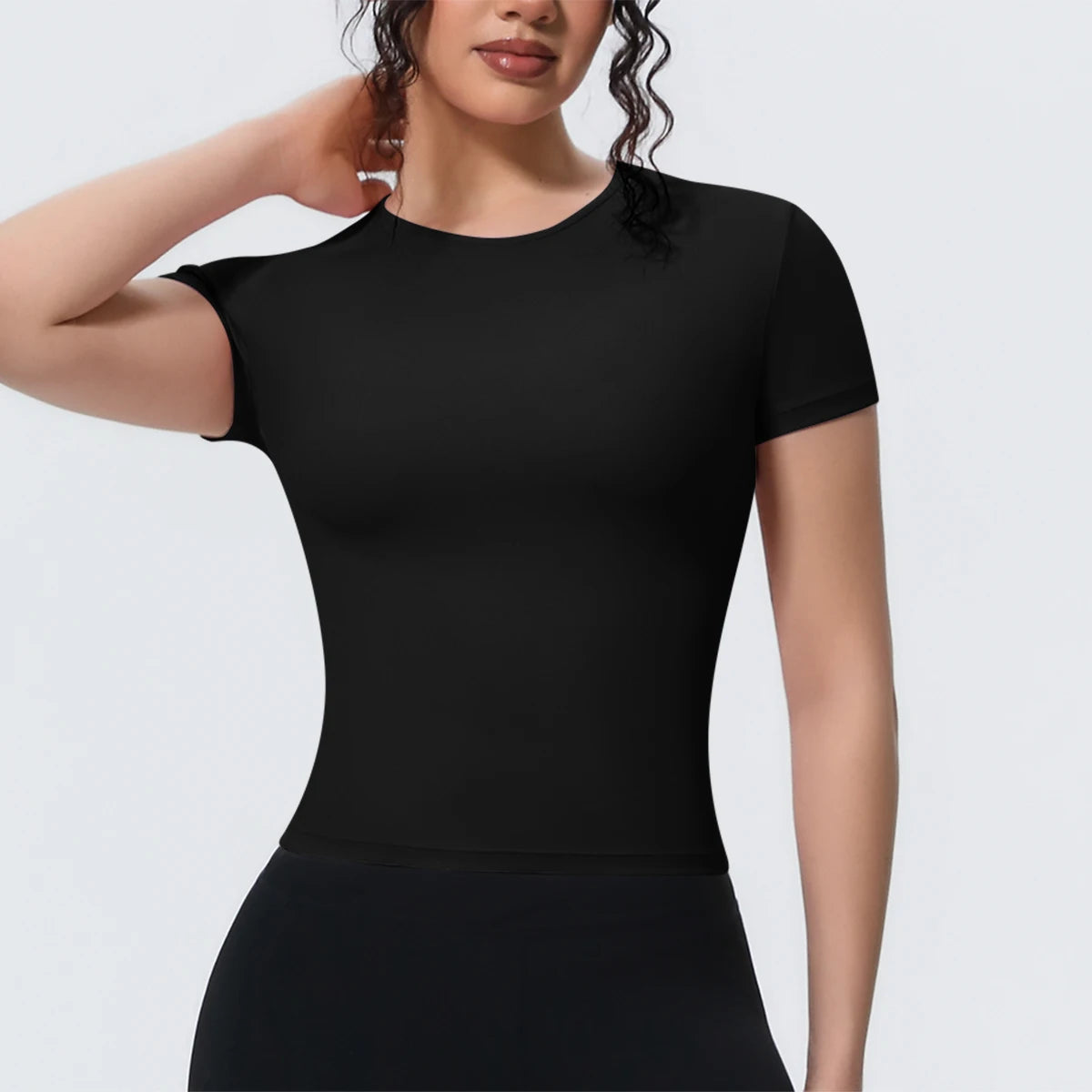 Breathable Solid Color Gym Running Shirts