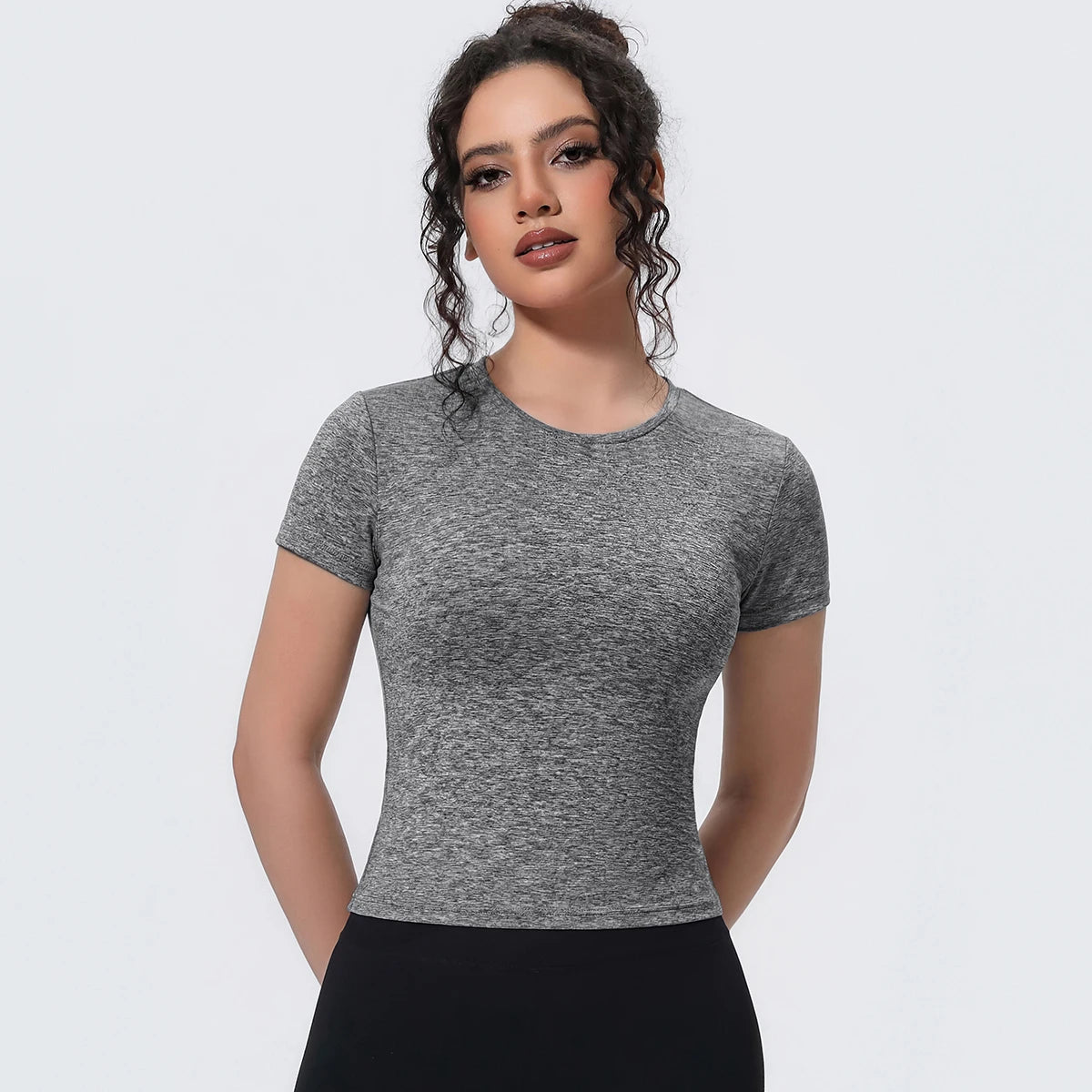 Breathable Solid Color Gym Running Shirts