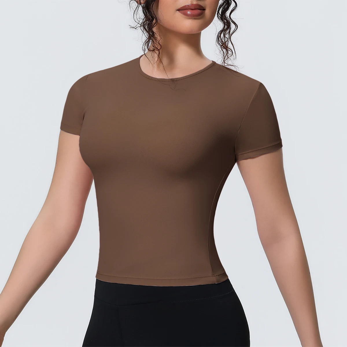 Breathable Solid Color Gym Running Shirts