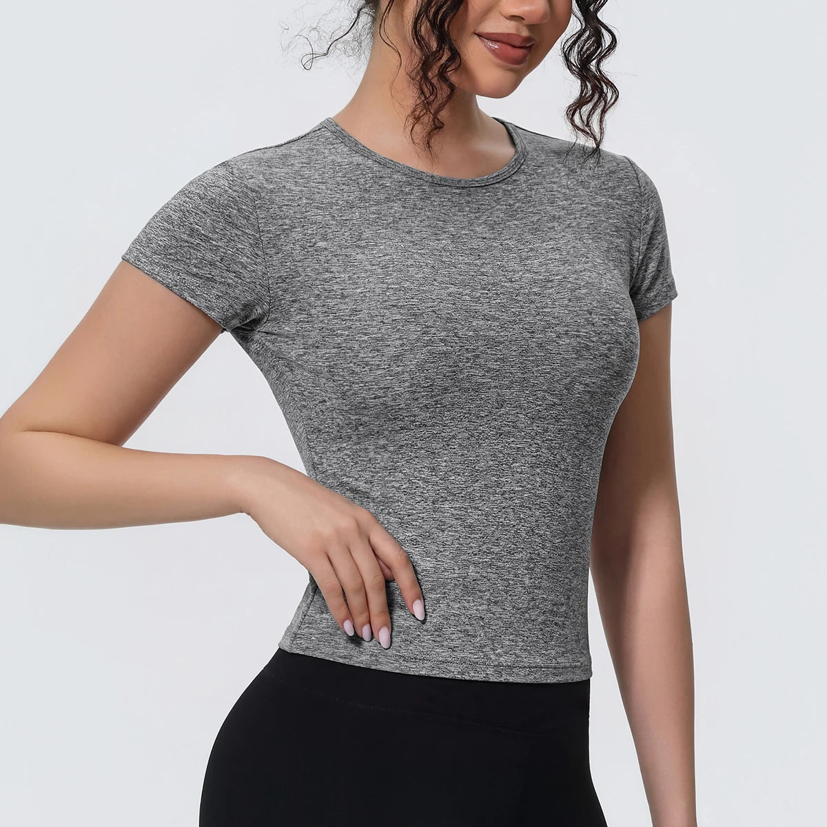 Breathable Solid Color Gym Running Shirts