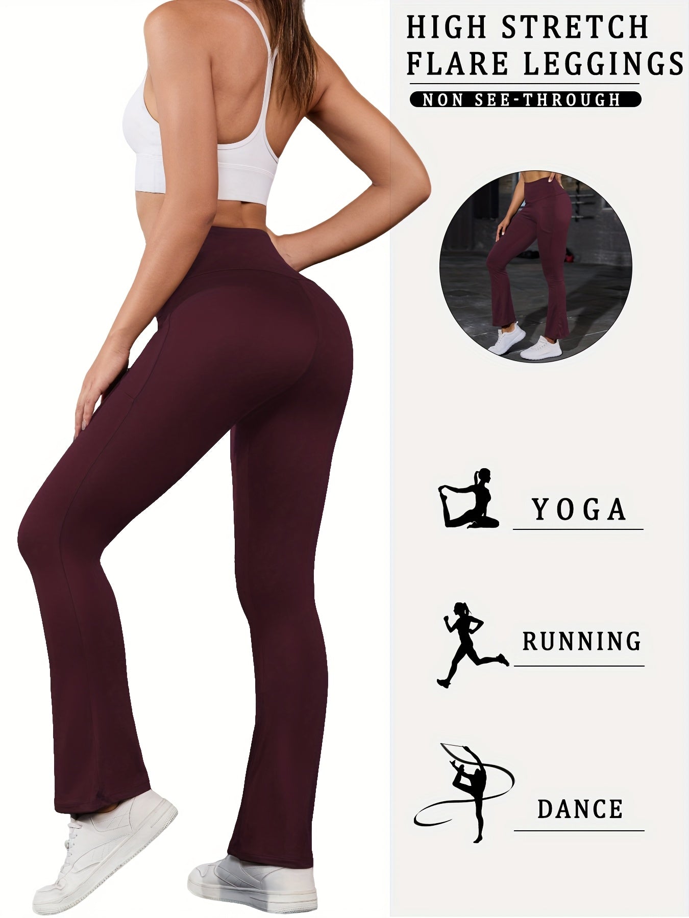 Women's High Waisted Tummy Control Flare